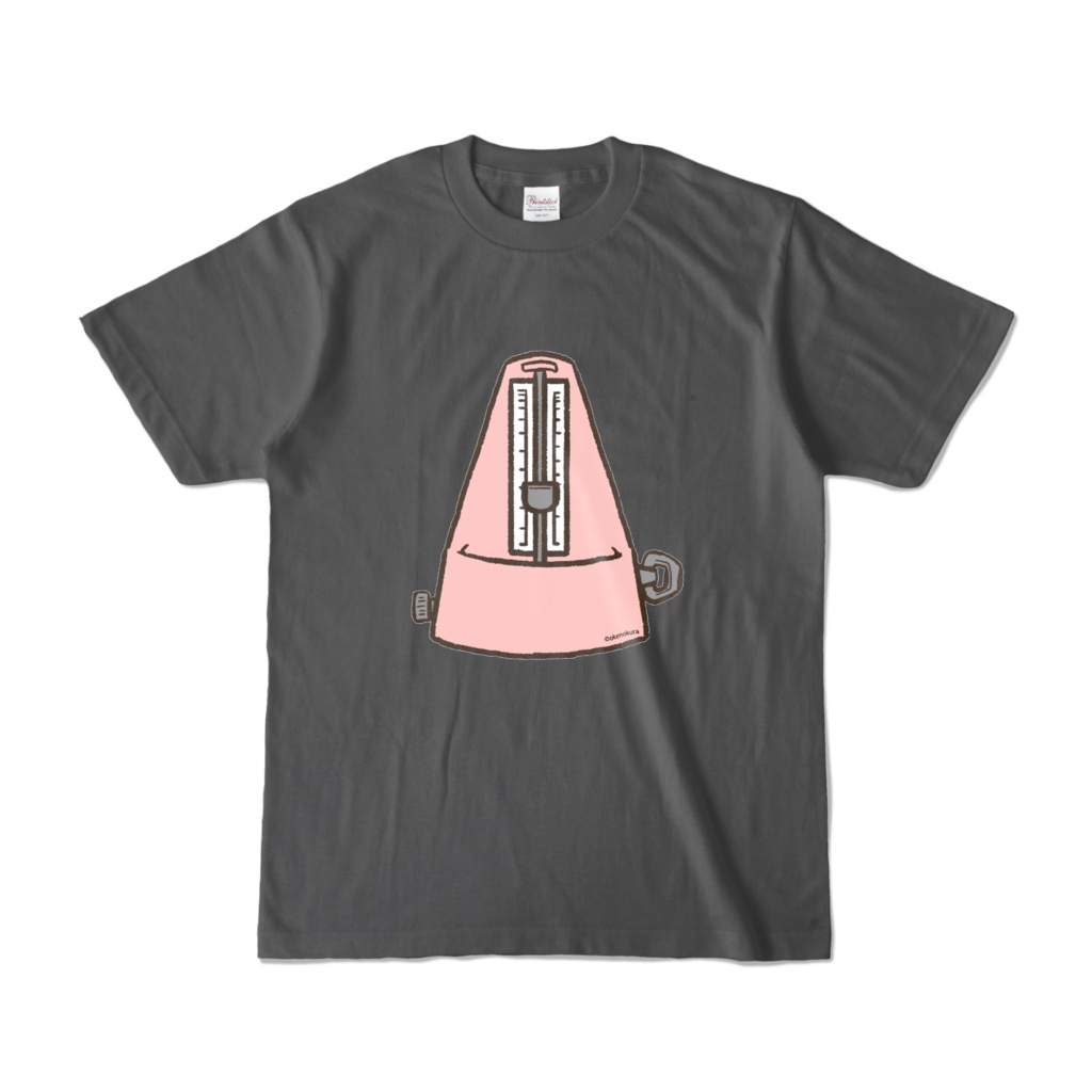 メトロノームＴシャツ【ピンク／チャコール】