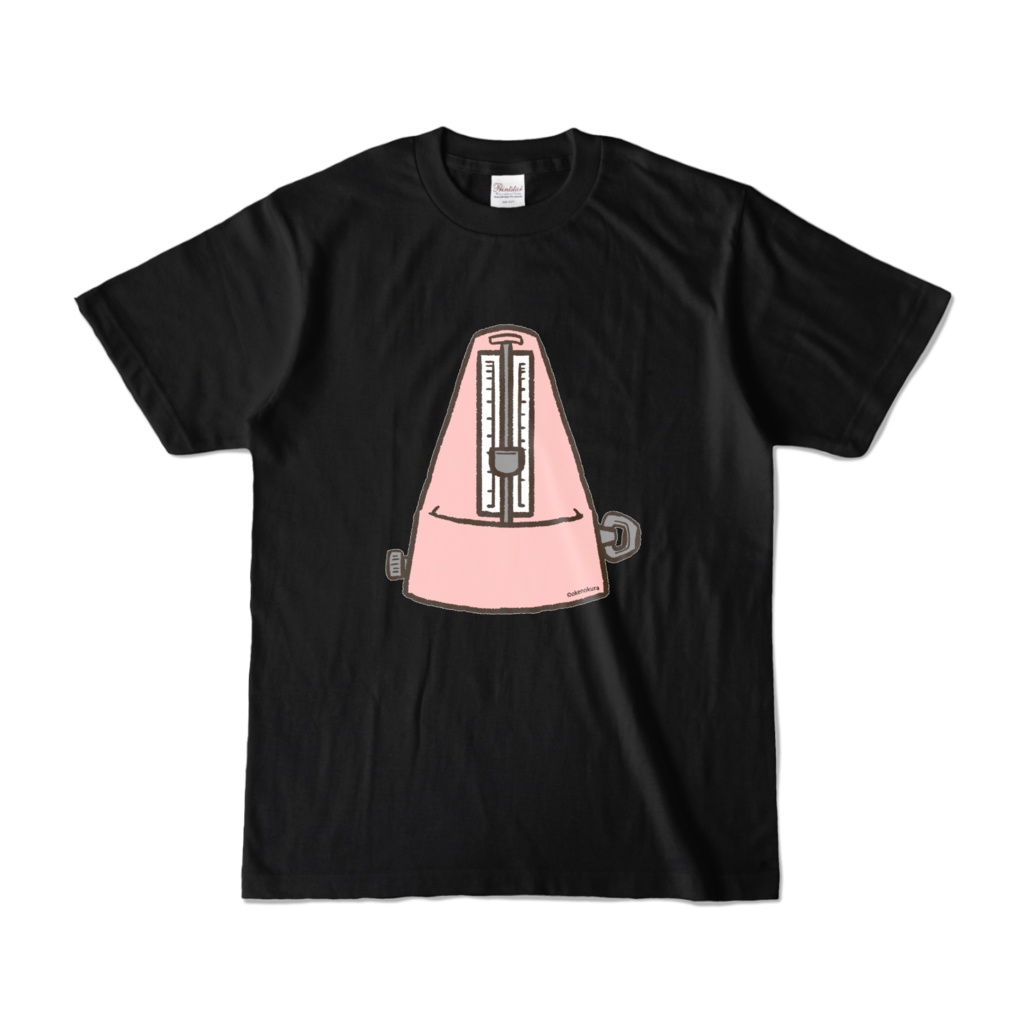 メトロノームTシャツ【ピンク/ブラック】