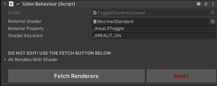 [Mochie Standard Shader] Toggle AreaLit