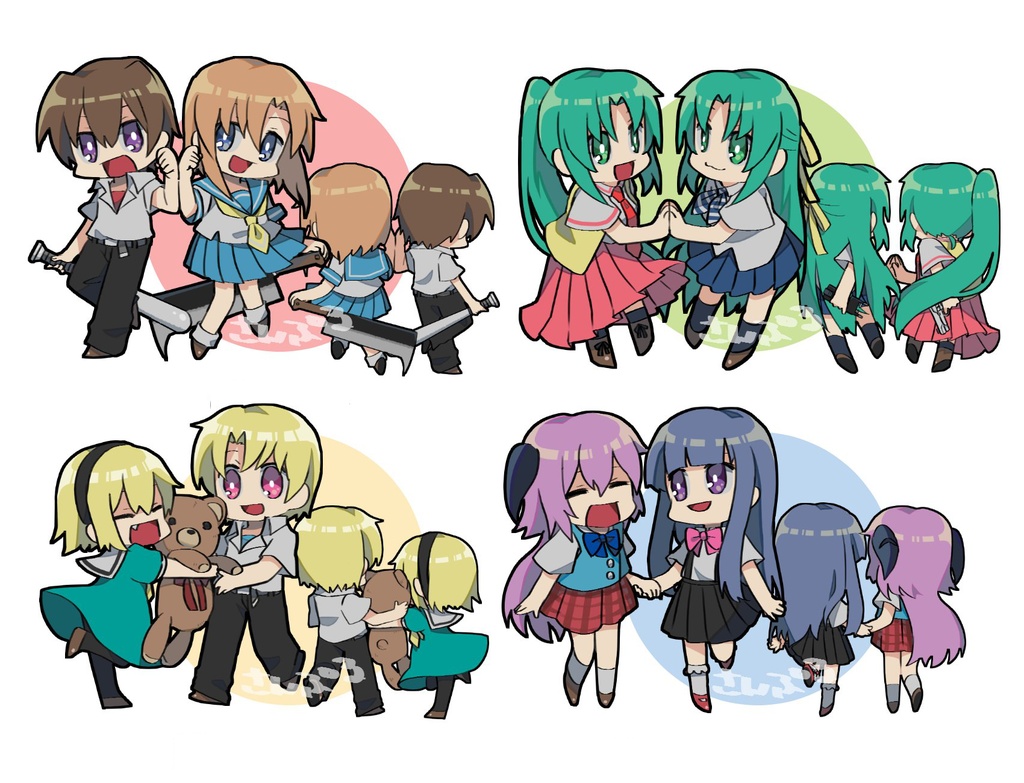 【ひぐらし】ペアキャラアクリルキーホルダー