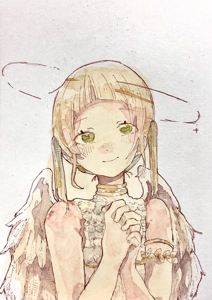 水彩リクエストドローイング(はがきサイズ)