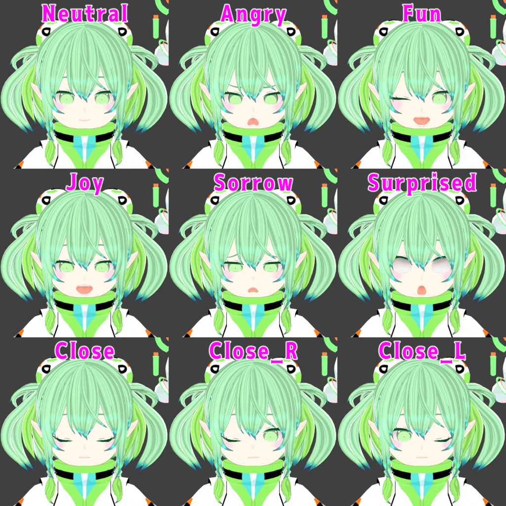 【VRoid+Blender製】オリジナル3Dモデル「アサダ」_Rev.1.1