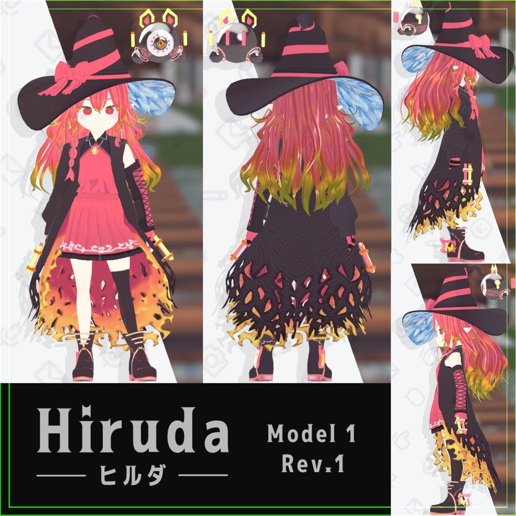 【VRoid+Blender製】オリジナル3Dモデル「ヒルダ」_Rev.2.0