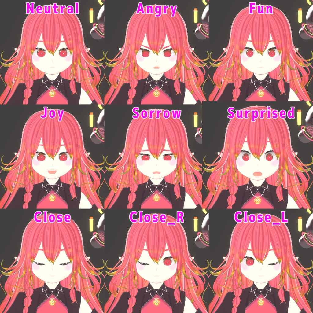 【VRoid+Blender製】オリジナル3Dモデル「ヒルダ」_Rev.2.0