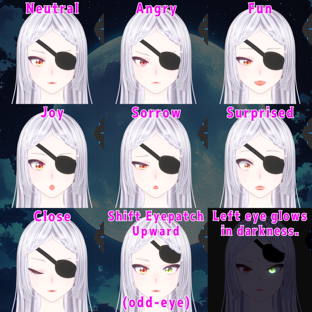 【VRoid+Blender製】オリジナル3Dモデル「アルテミシア」_Rev.0.1