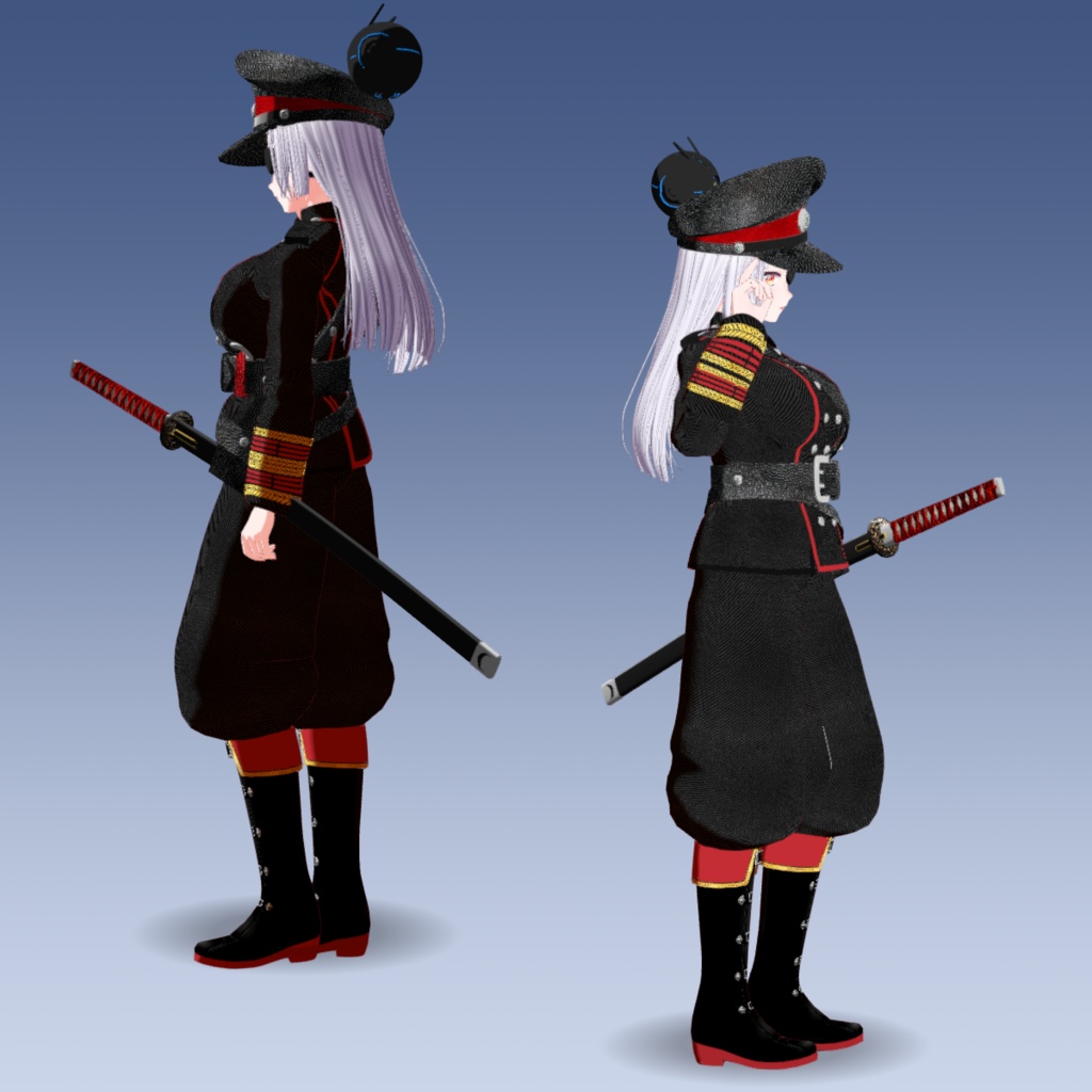 【VRoid+Blender製】オリジナル3Dモデル「アルテミシア」_Rev.0.1