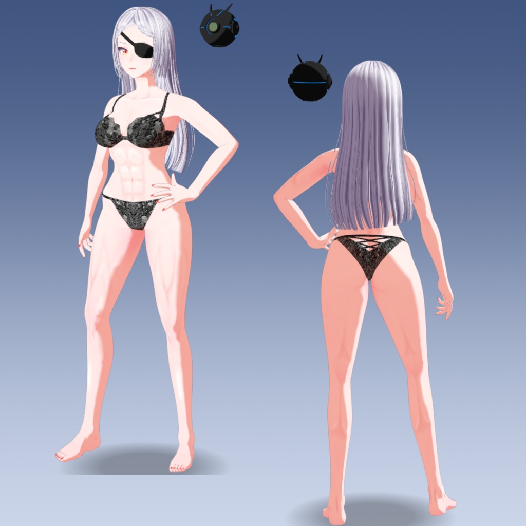 【VRoid+Blender製】オリジナル3Dモデル「アルテミシア」_Rev.0.1