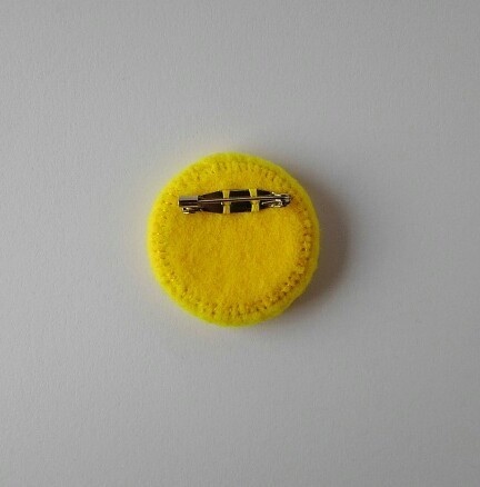 輪切りレモン ブローチ 39mm