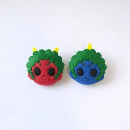 厄除け・青鬼 ブローチ