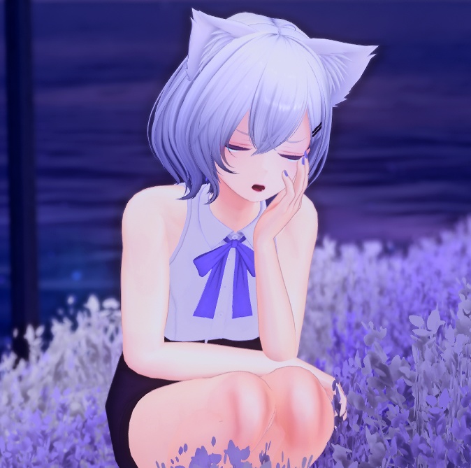 【MA対応済】白雨 - Hakuu - ちゃん専用 動く眠る表情【動くFace set】