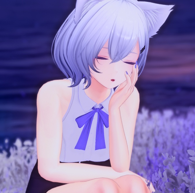 【MA対応済】白雨 - Hakuu - ちゃん専用 動く眠る表情【動くFace set】