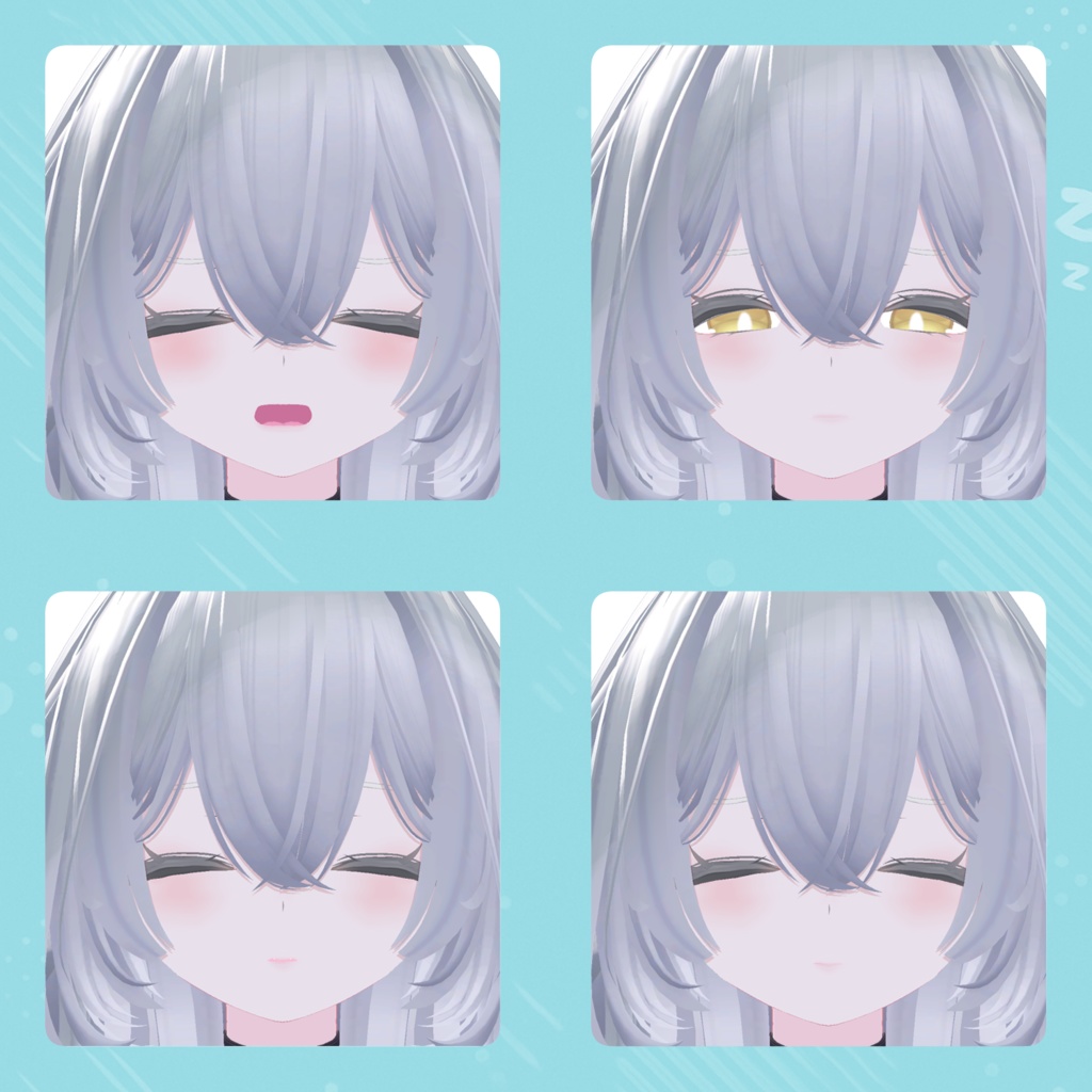 【MA対応済み】ルルネちゃん専用 動く眠る表情【V睡眠・なでなで・他】【AFKに使える全身ループモーション】