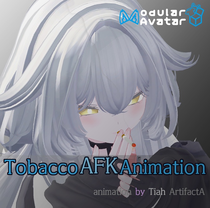 【タバコAFK/待機】ロングループモーション【写真撮影・イベント他】【Vrchat RURUNE想定】