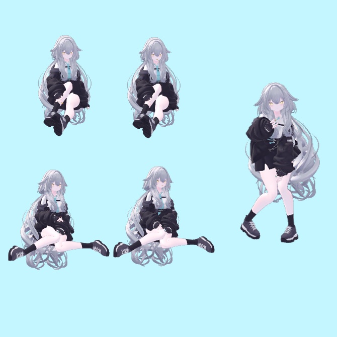 【タバコAFK/待機】ロングループモーション【写真撮影・イベント他】【Vrchat RURUNE想定】