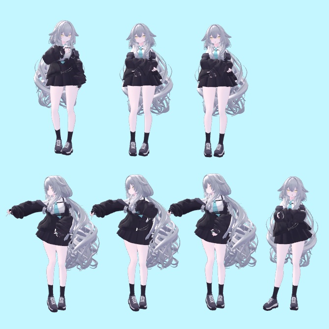 【タバコAFK/待機】ロングループモーション【写真撮影・イベント他】【Vrchat RURUNE想定】