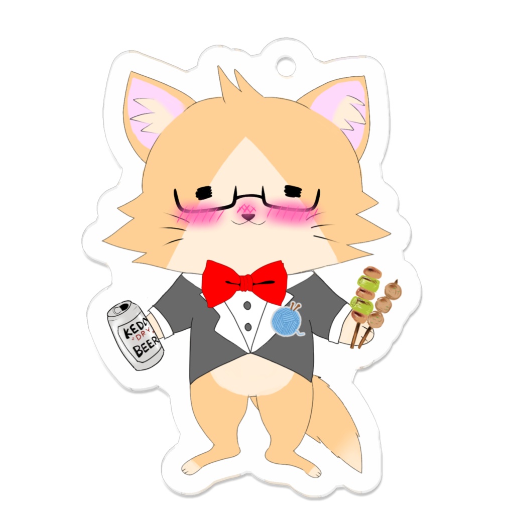 毛玉とと6周年記念アクキー(beer)