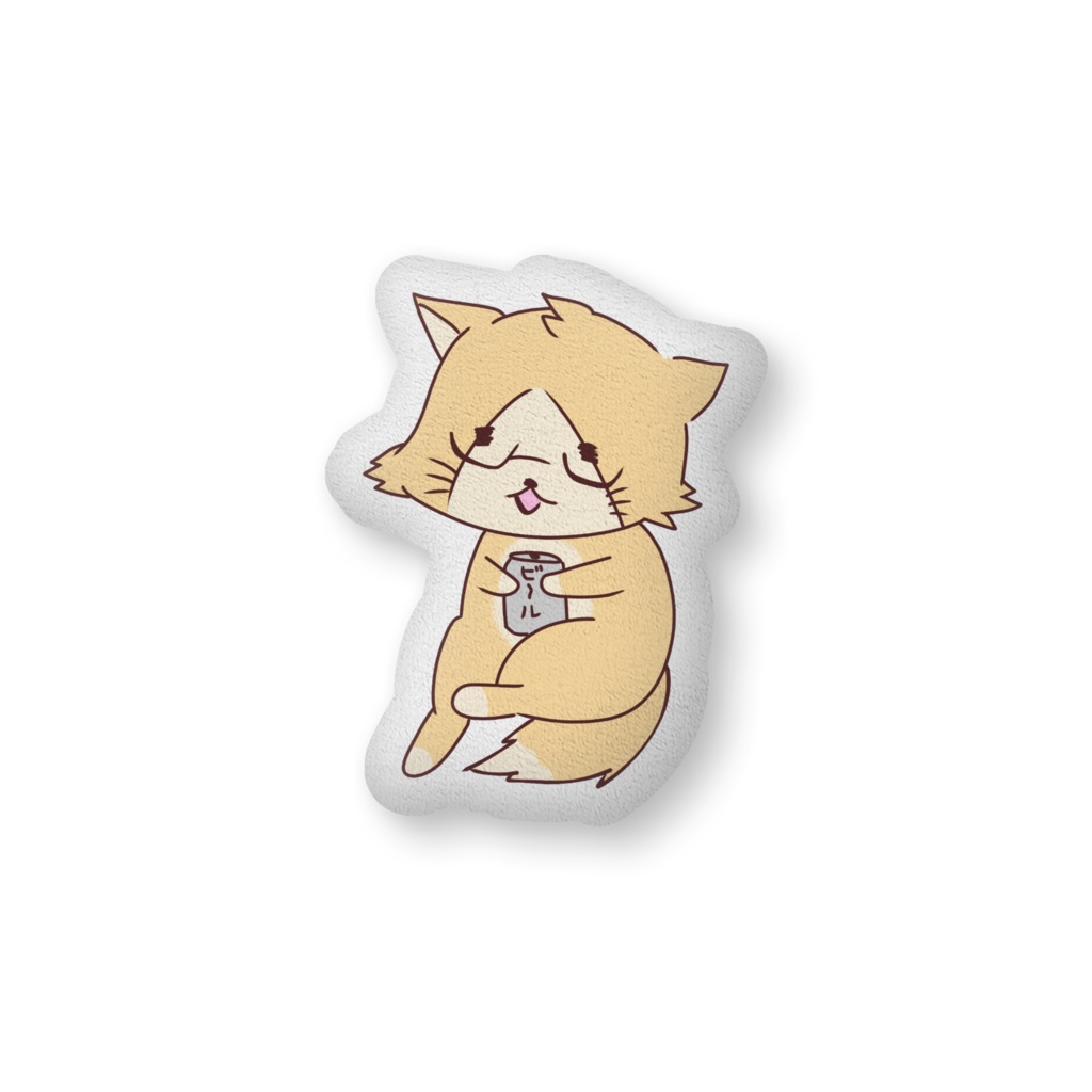 毛玉猫クッション(両面)