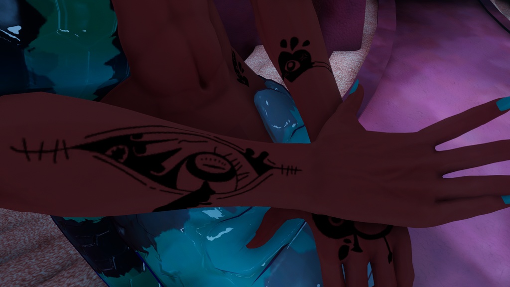 【VRChat】汎用タトゥー8種類