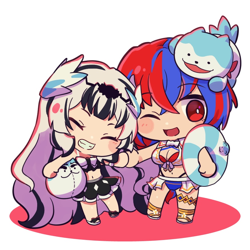 リュール私服♂水着♀＆ヴェイル　両面アクスタ