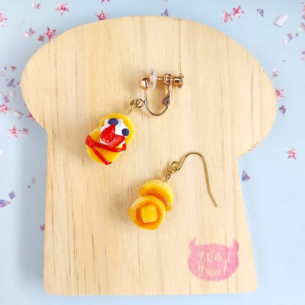 パンケーキ 片耳ピアス/イヤリング