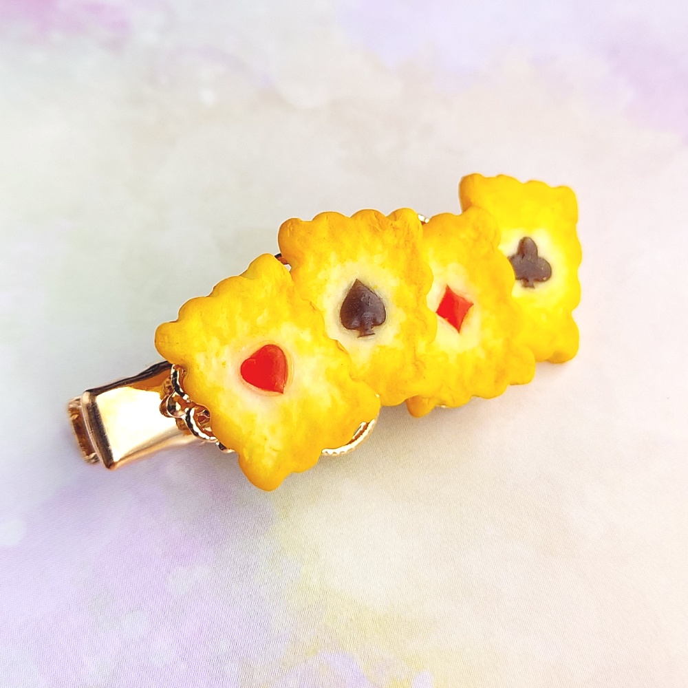 トランプクッキー ヘアクリップ