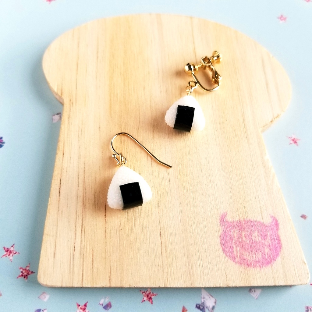 おにぎり 片耳ピアス/イヤリング