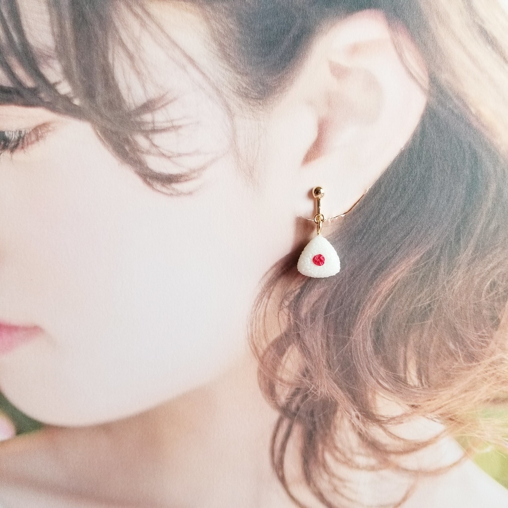 おにぎり 片耳ピアス/イヤリング