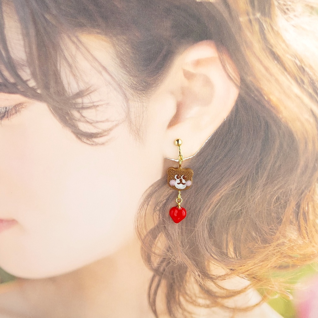 くまクッキー ピアス/イヤリング