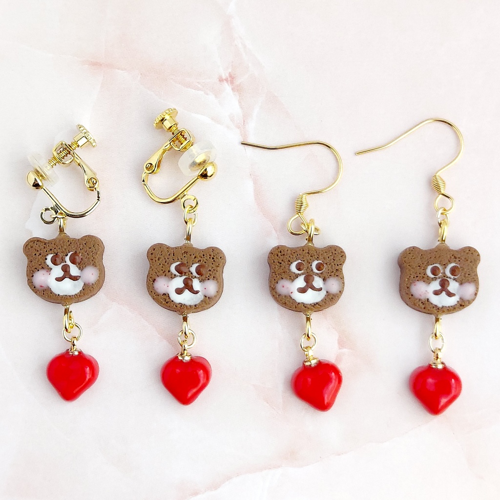 くまクッキー ピアス/イヤリング