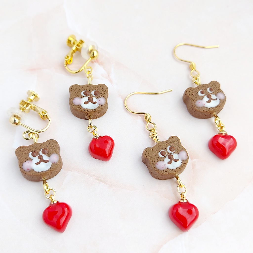 くまクッキー ピアス/イヤリング