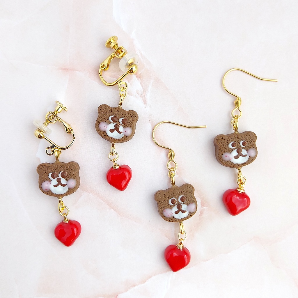 くまクッキー ピアス/イヤリング