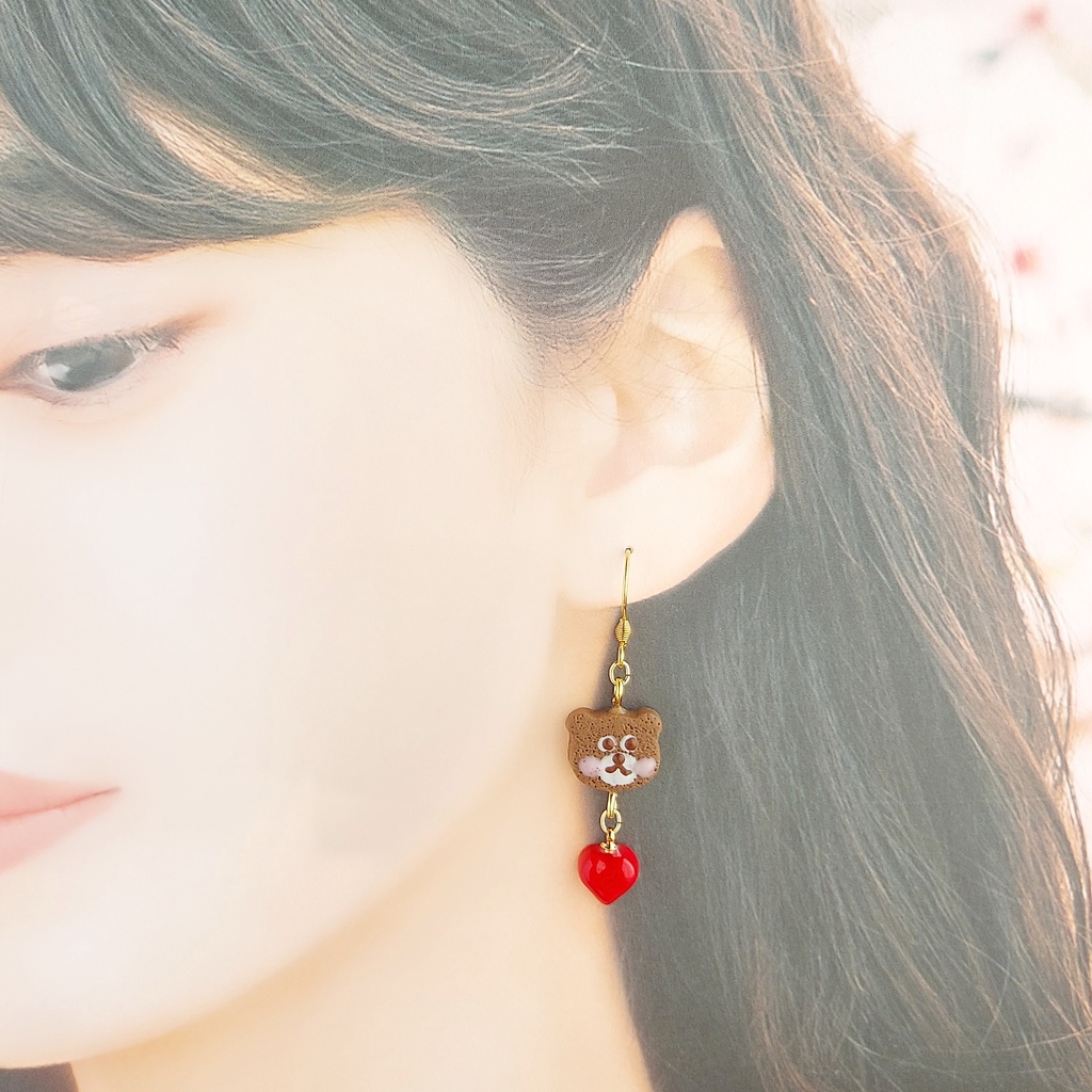 くまクッキー ピアス/イヤリング
