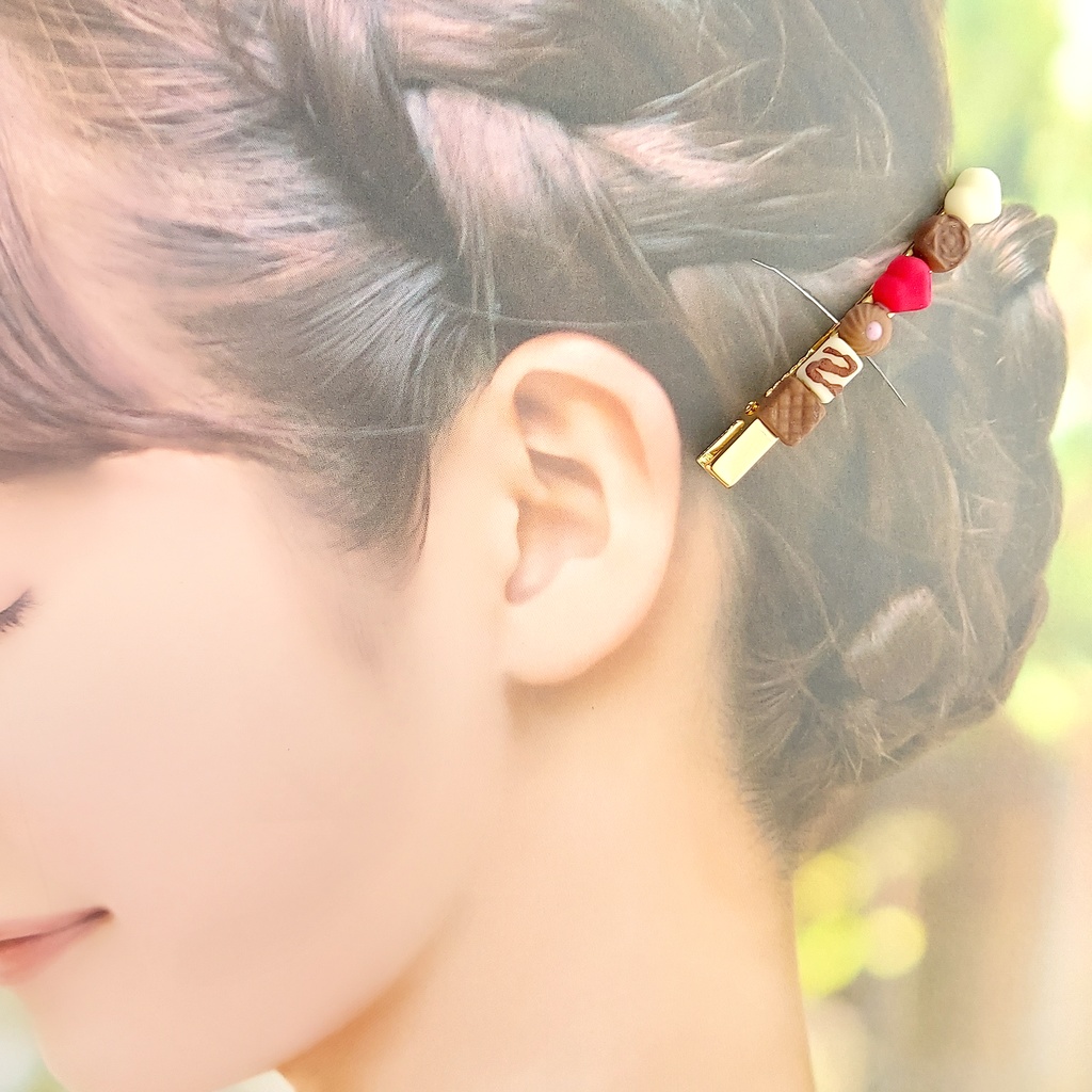 チョコレート ヘアクリップ