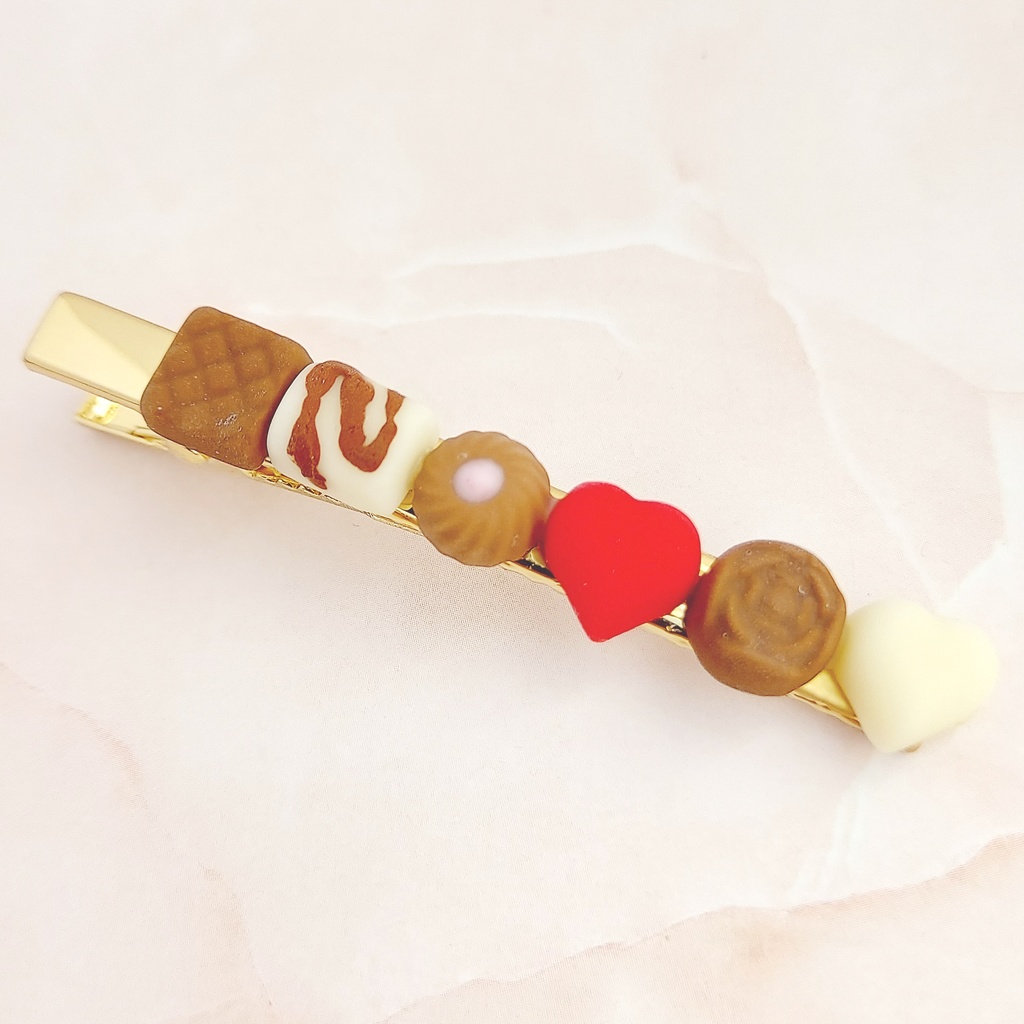チョコレート　ヘアクリップ