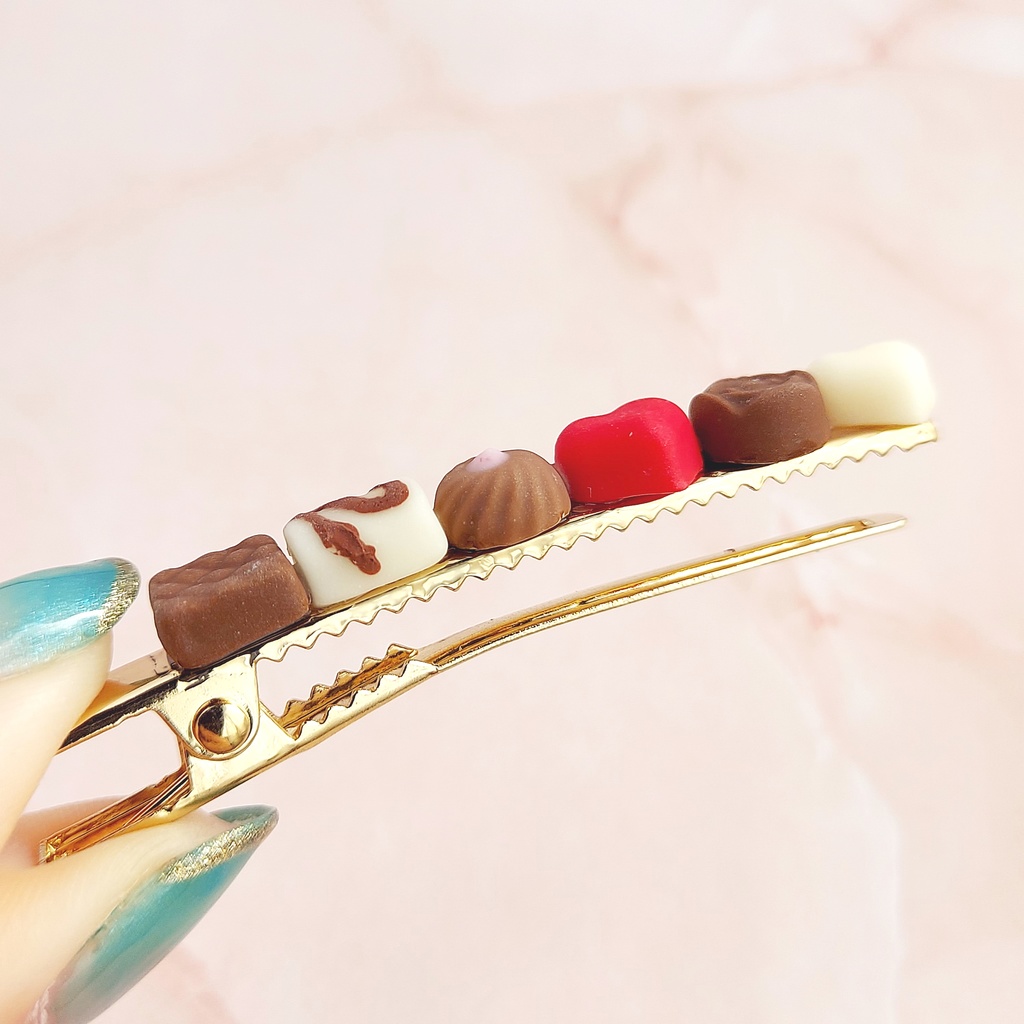 チョコレート ヘアクリップ