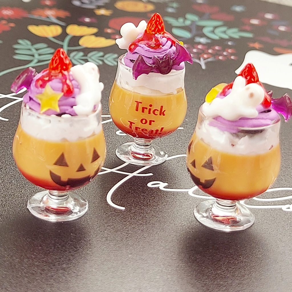 ミニチュア ハロウィンパフェ2025