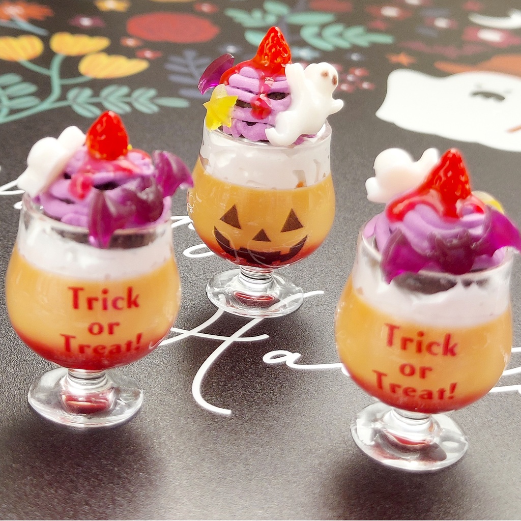 ミニチュア ハロウィンパフェ2025