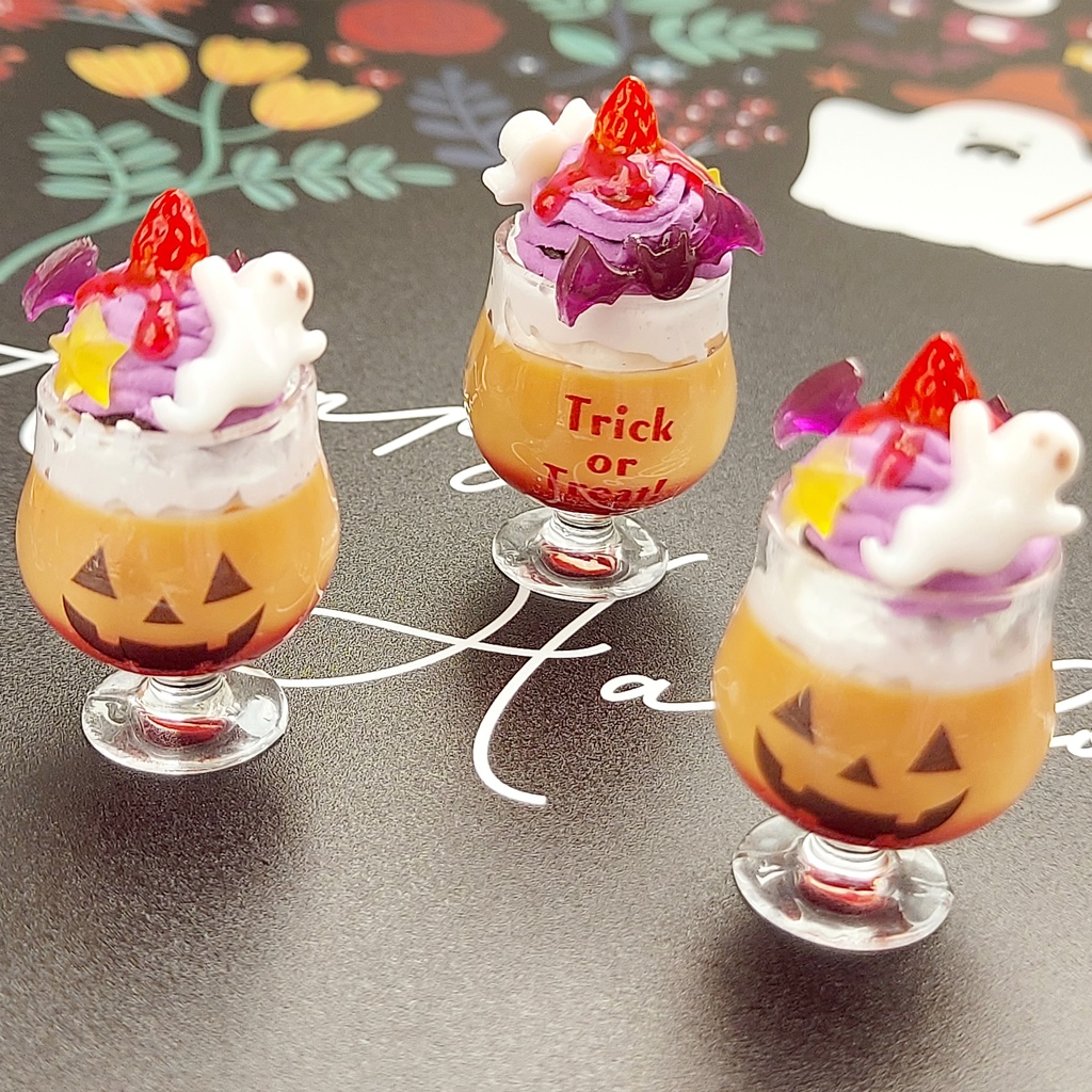 ミニチュア ハロウィンパフェ2025
