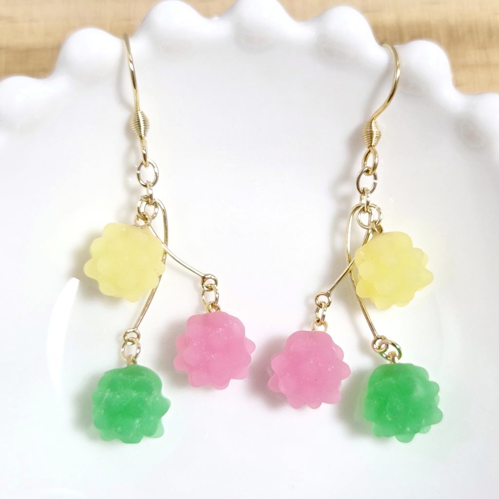 こんぺいとう<春> ピアス/イヤリング