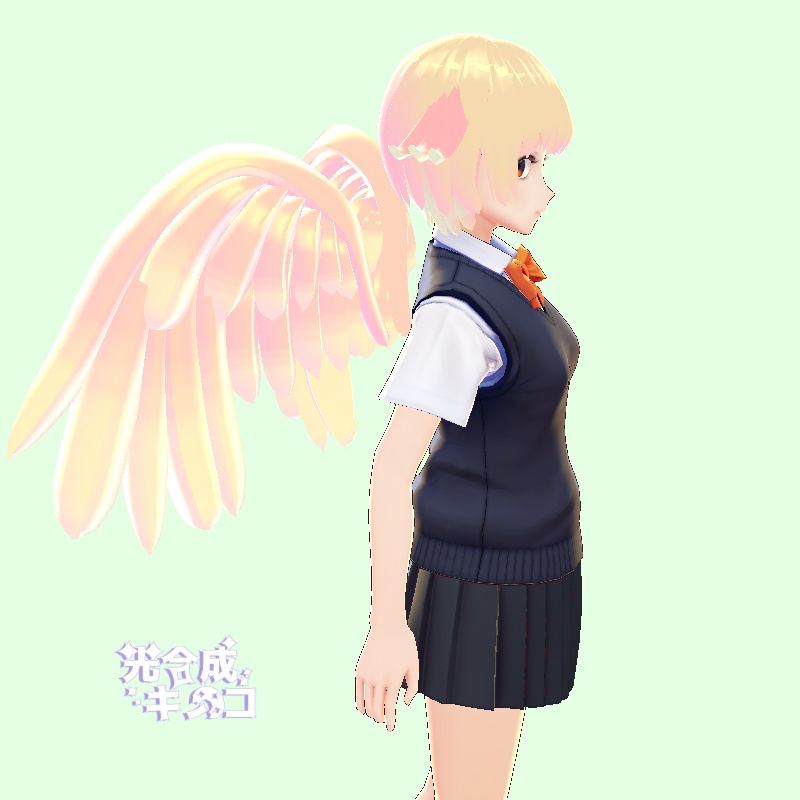 【VRoid正式版用】大型翼2【カスタムアイテム】