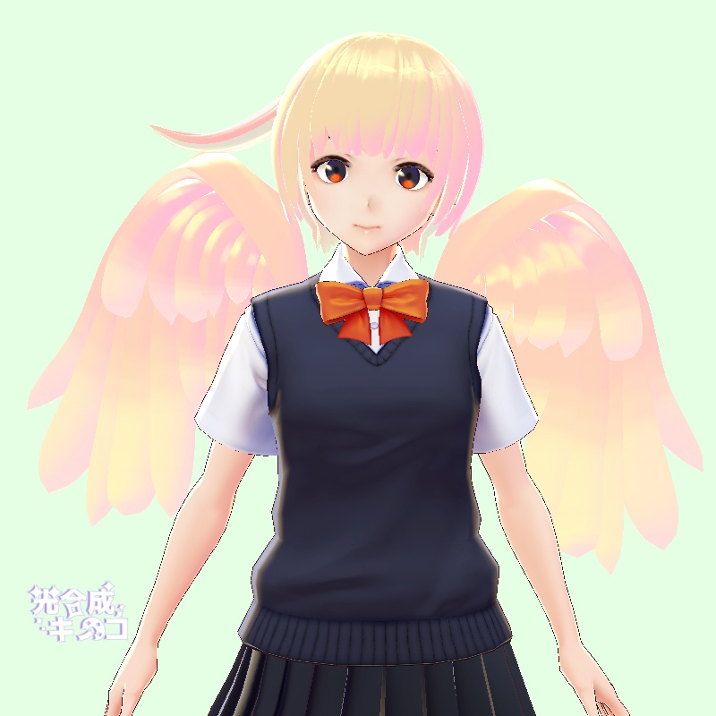 【VRoid正式版用】大型翼2【カスタムアイテム】