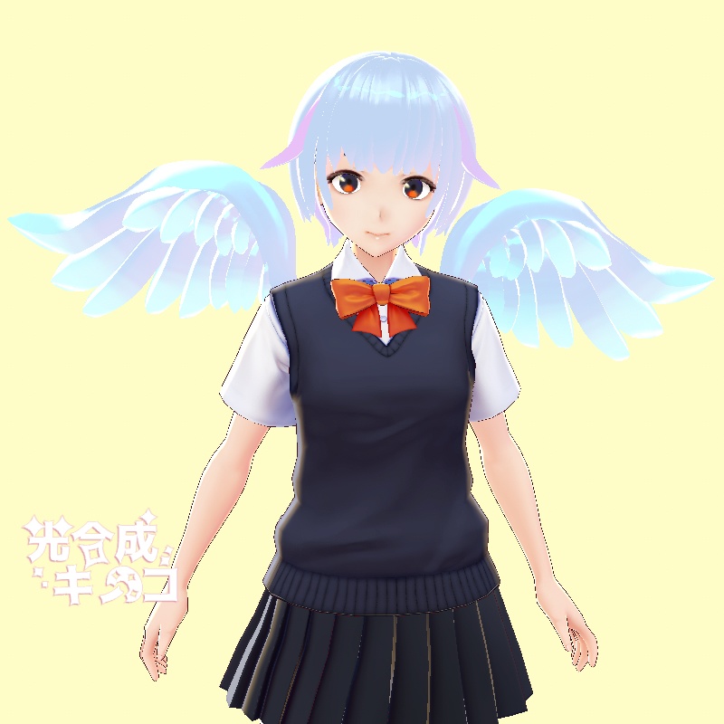 【VRoid正式版用】中型翼【カスタムアイテム】