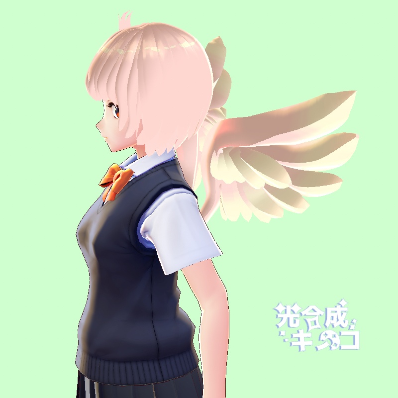 【VRoid正式版用】小型翼【カスタムアイテム】
