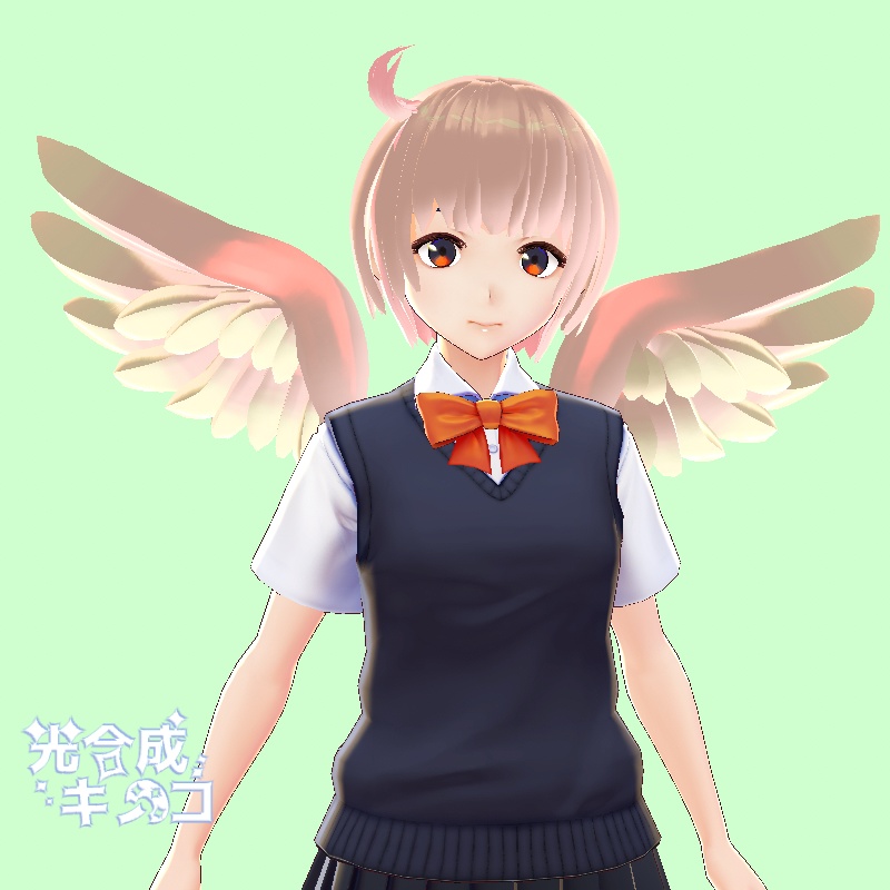 【VRoid正式版用】小型翼【カスタムアイテム】