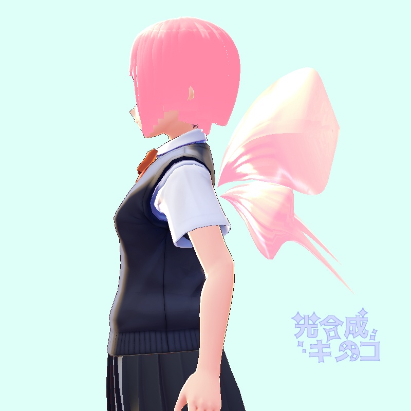 VRoidStudioヘアプリ用モデル 蝶羽
