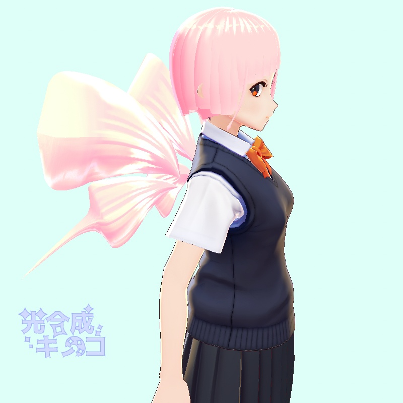 VRoidStudioヘアプリ用モデル 蝶羽