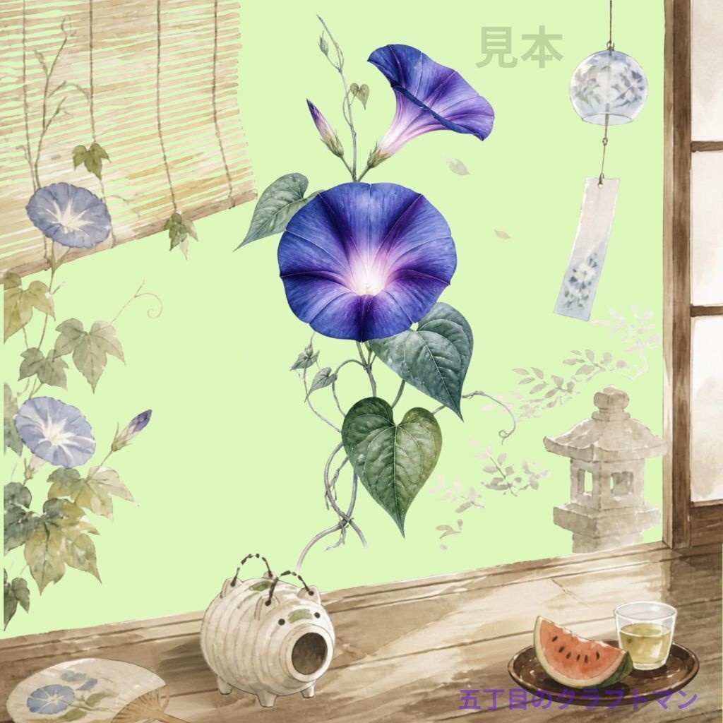 夏の花 水彩デジタルペーパー_Vol.1 10枚セット(JPGファイル)
