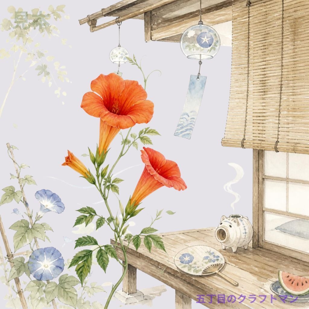 夏の花 水彩デジタルペーパー_Vol.1 10枚セット(JPGファイル)