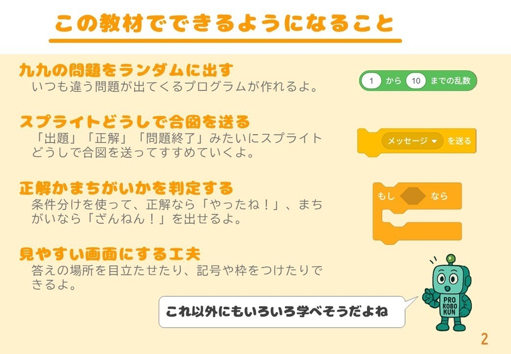 九九キングをめざせ 基本編|ゲーム制作で掛け算を学ぶスクラッチ教材