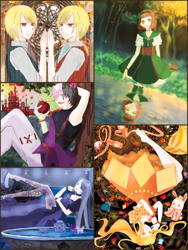 【IYN企画童話展2025】アリスシリーズ。ポストカード10枚セット